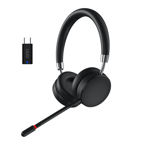 onn PC Wireless Headset, Bluetooth/2.4Ghz, Black