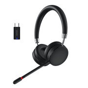 onn PC Wireless Headset, Bluetooth/2.4Ghz, Black