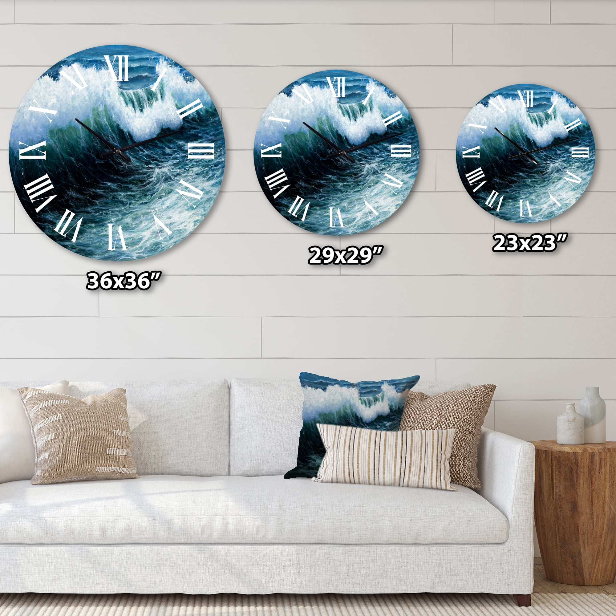 Designart 1 in Coastal Wall Clock