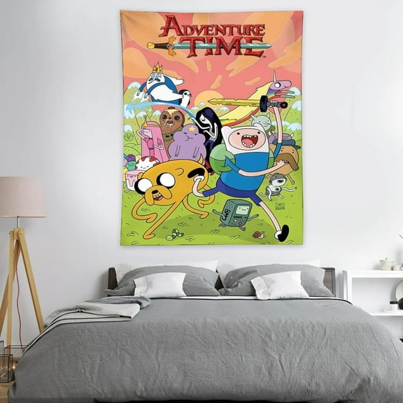 Tapestry Adventure Time Wall Hanging Decor for Bedroom Wall Art Funny Home Decoration 30x40in