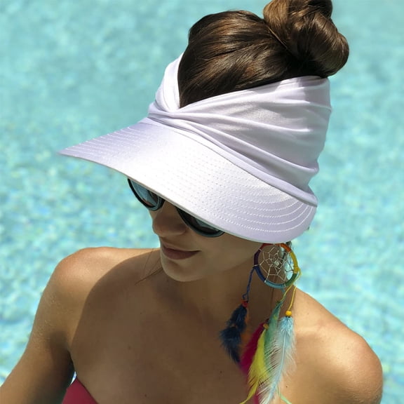 Women Foldable Beach Picnic Hat UV Protection Pleated Visor Hat