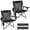 Black, variant on SUNSPIRE 2 Pack Outdoor Camping Chairs Lightweight Foldable Steel Frame with Side Pocket 2 Cup Holders Breathable Mesh Back Carry Bag Black