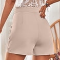 thumbnail image 4 of Casual Pants for Women Elegant High Waist Pleated Straight Leg Summer Shorts with Pockets, 4 of 5