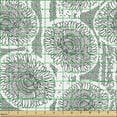 thumbnail image 2 of Floral Fabric by the Yard, Hand Drawn Sketches of Dandelion Flowers and Spots on a Plain Background, Decorative Upholstery Fabric for Chairs & Home Accents, Charcoal Grey White by Ambesonne, 2 of 5