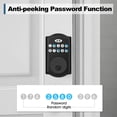 thumbnail image 4 of Keyless Entry Door Lock with Keypad, Smart Deadbolt Lock with Auto Lock, Customizable User Codes, Advanced Security Waterproof Smart Lock for Front Door & Home Use, Easy Installation, Matte Black, 4 of 9