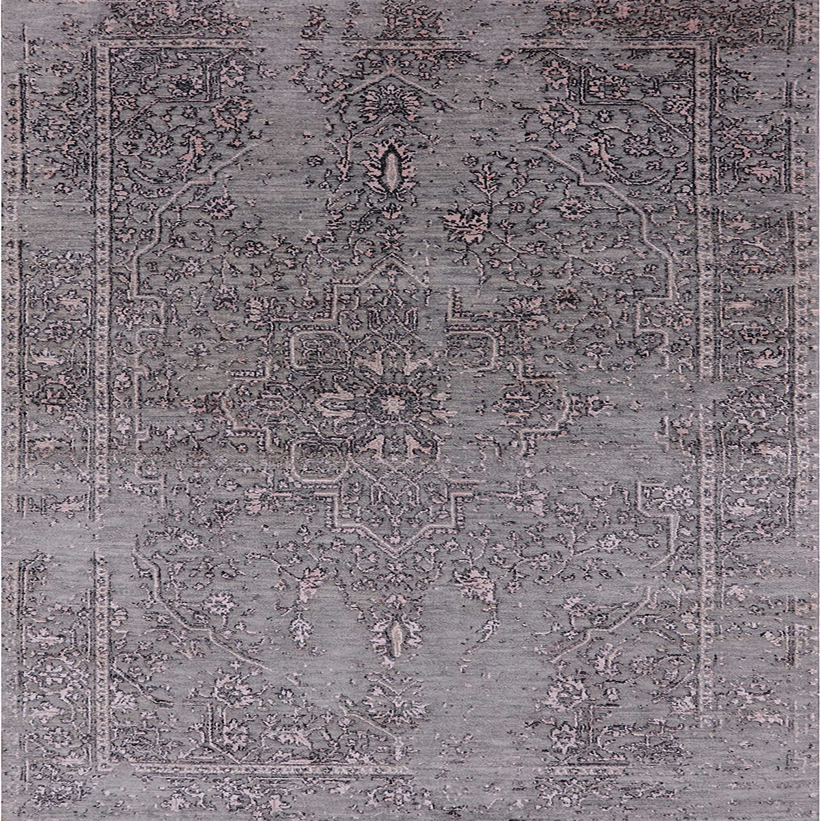 Ahgly Company Indoor Square MidCentury Modern Carbon Gray Oriental