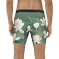 thumbnail image 2 of Men's Boxer Briefs, Lotus Golden Line Soft and Breathable Mens Underwear Boxer Briefs With Widen Waist, 2 of 5