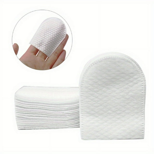 120pcs U-Shaped Cotton Pads For Face Makeup Removal - Soft Makeup Cotton Pads Suitable For Face And Nails Perfect For Removing Makeup - Makeup Remover Cotton Pads