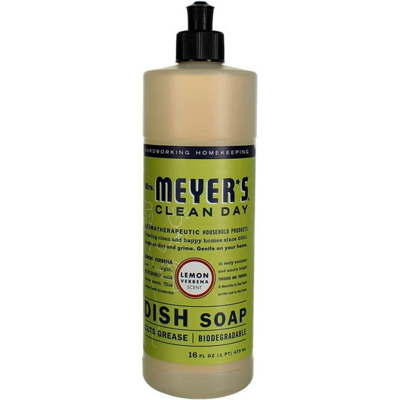 Mrs. Meyer's Clean Day Dish Soap Lemon Verbena Scent - Concentrate - 6 Pack, 16 fl oz Each
