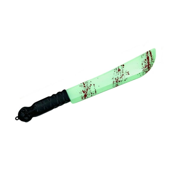 SDNall Knife for Kitchen, Halloween Luminous Bloods Blade Prop Knife Simulation Plastic Kitchen Knife Machetes and Machetes Horror Bloods Stain Cos Performance Equipment