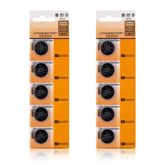 CR2025 Battery Pack of 5/10 3V CR2025 Battery Reliable Performances for Small Electronics and Household Devices