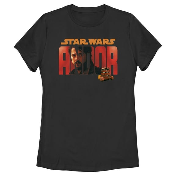 Women's Star Wars: Andor Cassian Red Logo  Graphic Tee Black Large