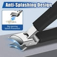 thumbnail image 4 of Wide Jaw Opening Anti-Splash Slanted Nail Clipper, 2025 Curved Toenail Clippers for Thick Toenails Fingernail and Toenail Clipper Cutters Angled Nail Clippers (Black+Orange, 2Pack), 4 of 6