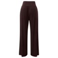 thumbnail image 3 of Elevated Comfort Wide Leg Pants for Women High Waisted Soft Palazzo Trousers with Deep Pockets Yoga Wear Elastic High Waisted Straight Leg Pull On Trousers, 3 of 5