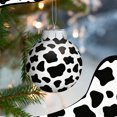 thumbnail image 6 of Cowhide Print Christmas Ornaments Set, 12 Pcs 2.36" Western Cow Print Hanging Balls for Xmas Tree, Rustic Country Holiday Decorations, Shatterproof DIY Craft Supplies for Home Party Displays, 6 of 8
