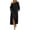 Black, variant on Guieoi Shift Dresses for Women 2026 Fall Off-Shoulder Long-Sleeve Slit Dress with Pockets Loose-Fit Maxi Casual Dress Black M
