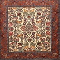 thumbnail image 1 of Ahgly Company Indoor Square Traditional Saffron Red Persian Area Rugs, 5' Square, 1 of 6