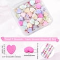 thumbnail image 2 of 1 caja de 80 cuentas de concha con forma de corazón, cuentas planas de concha a granel de 10 mm, lindas cuentas de concha con forma de amor, macarrón, concha natural, espaciador de playa de verano, 2 of 7