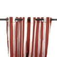 thumbnail image 3 of Jordan Manufacturing 54" x 84" Pompeii Red Stripe Grommet Semi-sheer Outdoor Curtain Panel (2 Pack), 3 of 7
