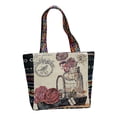 thumbnail image 4 of Bolso de hombro de Lona para mujer Sunnimix Bolso de Compras Ligero de vacaciones Satchel Casual flower Monedero de hombro, 4 of 8