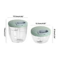 thumbnail image 4 of Cagogo under $5 2Pcs Manual Food Chopper Garlic Crusher, Manual Pull String Food Chopper, Hand Operated Garlic Onion Vegetable Processor, Stainless Steel Blades Easy Clean Mini Kitchen Chopper, 4 of 9
