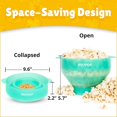 thumbnail image 5 of The Original Hotpop Microwave Popcorn Popper, Silicone Popcorn Maker, Collapsible Bowl BPA-Free and Dishwasher Safe- 20 Colors Available (Transparent Aqua), 5 of 6