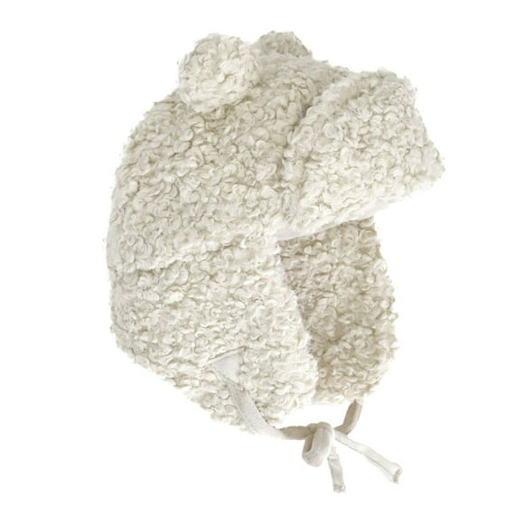 Calikids Chapeau d'Hiver Aviateur Ours en Peluche - Rose (Moyen, 18-24 Mois)