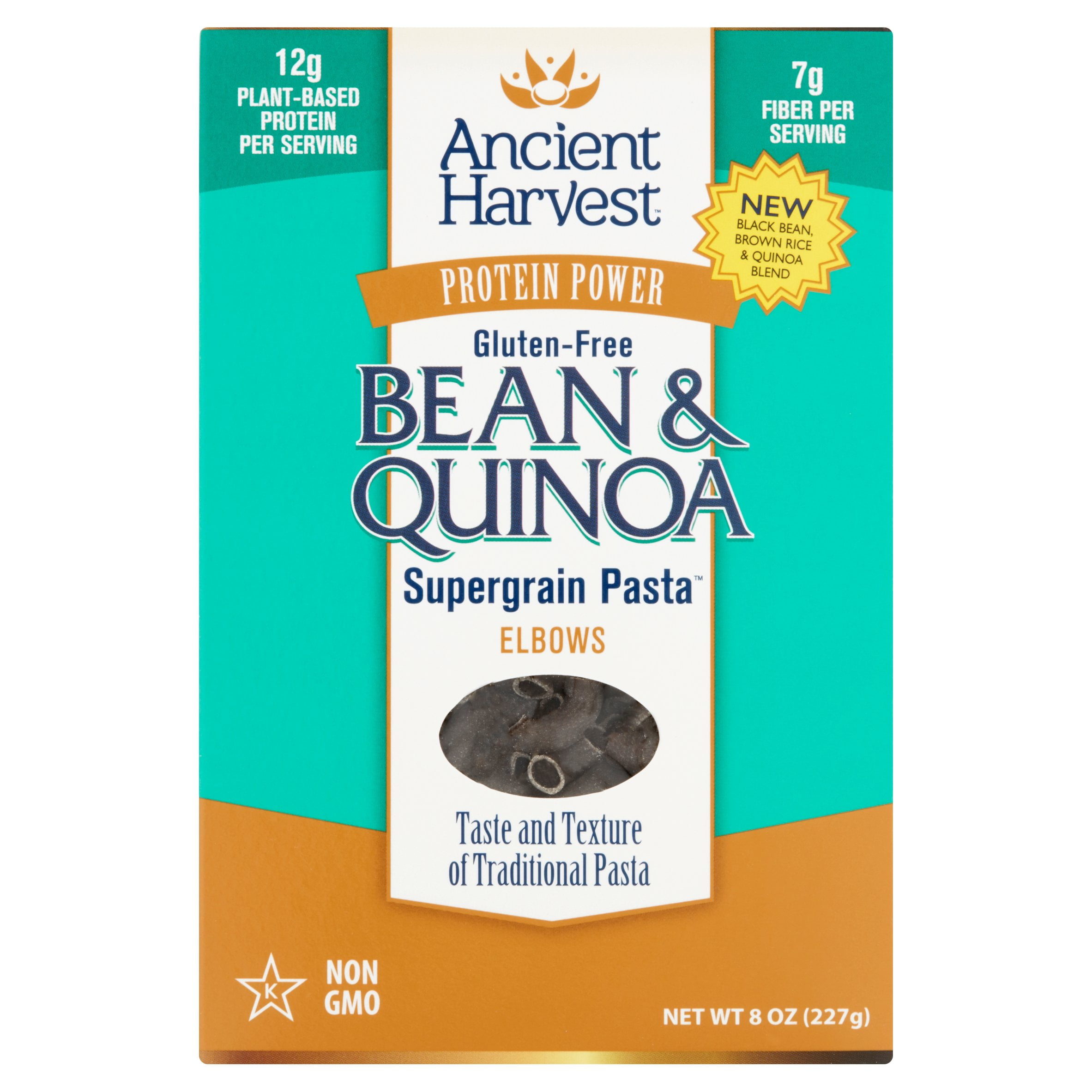 Ancient Harvest Supergrain Pasta Elbows Bean & Quinoa, 8 oz, 6 pack by Quinoa Corporation