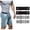 Black+Gray, variant on WHIPPY No Buckle Belts for Men Women Invisible Elastic Belt Adjustable Stretch Belt for Jeans Pants