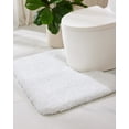 thumbnail image 1 of Alfombra de baño Ilango, blanca, en forma de U, 56 x 61 cm, antideslizante y absorbente, 1 of 9