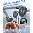 thumbnail image 2 of Ventilador de coche Hayousui alimentado por USB para bebés de 3 velocidades, 5 V, 2 A, 2 of 8