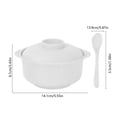 thumbnail image 2 of Iuhan Microwave Safe Soup Bowl With Lid And Spoon, Double Handle Bowl For Kitchen Dining, Wheat Straw Bowl For Home Daily Use, 2 of 6