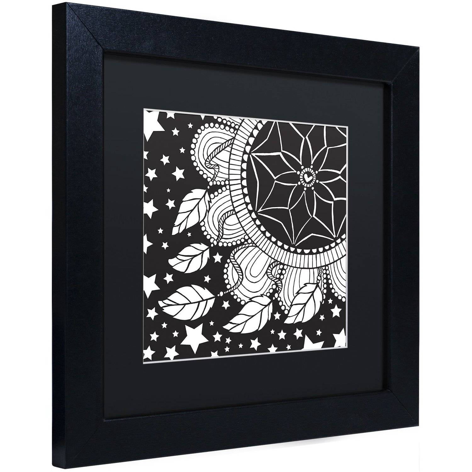 Trademark Fine Art "Dream Catcher" Canvas Art by Hello Angel, Black Matte, Black Frame