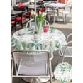 thumbnail image 4 of Outdoor Tablecloth with Umbrella Hole and Zipper, Eucalyptus Leaves Round Table Cloth 60 Inch Waterproof Tablecloth, Spring Daily Flowers Plants Gray Plaid Picnic Table Cover for Patio Camping, 4 of 7