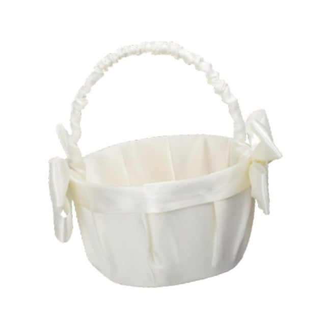 Cesta de flores para boda al aire libre, cesta de almacenamiento con adornos para fiestas, cesta única para niña de las flores A