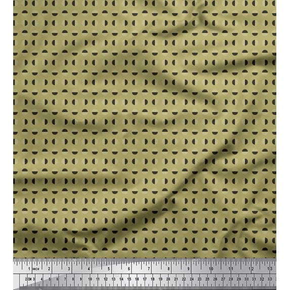 Soimoi Poly Georgette Fabric Abstract Shirting Print Fabric by The Yard 52 Inch Wide