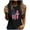 Black, variant on IROINNID Women's Round Neckline T-Shirt Sleeveless 4th Of July Summer Casual Loose Tops