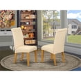 thumbnail image 2 of Pemberly Row 42"H Traditional Wood/Fabric Dining Chair in Oak/Beige (Set of 2), 2 of 6