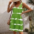 thumbnail image 4 of GaThRRgYP Summer Dresses for Juniors,Women's Casual Sundress with Pockets Summer Boho Beach Dress Floral T-Shirts Dress Neck Loose Tank Dresses, 4 of 6