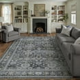thumbnail image 5 of BERTHMEER 9'x12' Area Rugs for Living Room Bedroom Black Vintage Non Slip Washable Large Farmhouse Office Dining Room Oriental Traditional Distressed Carpets, 5 of 7