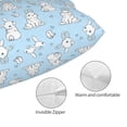 thumbnail image 3 of Fuzoiu Rabbit And Bird Print Pillow Case with Hidden Zipper,Pillow Covers,Soft and Comfortable Pillowcase-14"x20", 3 of 6
