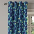 thumbnail image 2 of Ambesonne Peacock Grommet Curtain, Peacock Bird Feathers, 50" x 84", Navy Blue Orange, 2 of 6