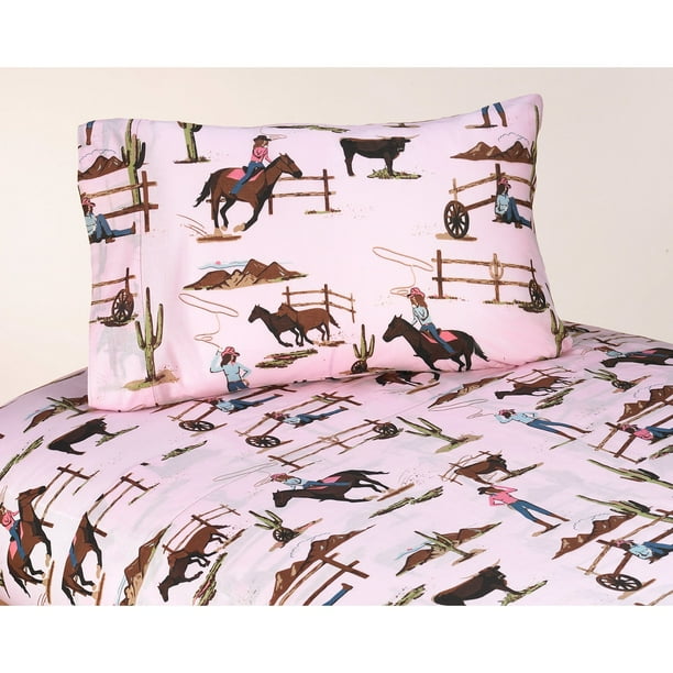 Sweet Jojo Designs 200 Thread Count Cowgirl Horse Print Western