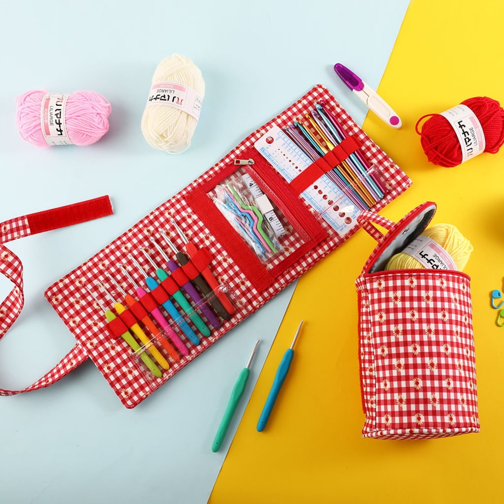 Crochet Hooks Knitting Set Practical Crochet Hooks Set Ergonomic Handle Crochet Tools for Arthritic-Hand