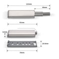 thumbnail image 2 of UEETEK 10Pcs Stainless Steel Handle Drawer Bumper for Cabinet Wood Doors and Bathroom Cabinets, 2 of 5