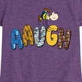thumbnail image 3 of Peanuts - Aaugh Pattern Charlie Brown - Toddler And Youth Girls Short Sleeve Graphic T-Shirt, 3 of 6