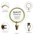 thumbnail image 3 of Juego de 15 clips para cortinas de 2 pulgadas, anillos para cortinas con clips y ojales, ganchos para anillos de cortina de ventana con clips, anillos con clips para cortinas, 3 of 5