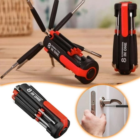 

Eight In One Multifunctional Screwdriver Shaped Hexagonal Screwdriver Set Home Tool With LED Light T5 Screwdriver with Hole in Middle