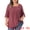Burgundy, variant on DARING DIVA Women's Plus Long Sleeves Square Neck Flowy Pleated Top 1X Green