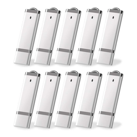 Clé USB 16 Go Lot de 10 Clé USB 16 Go KEXIN Clé USB Multipack Clés USB Argent